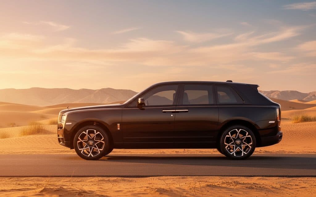 RollsRoyce Cullinan 2024 Black side profile