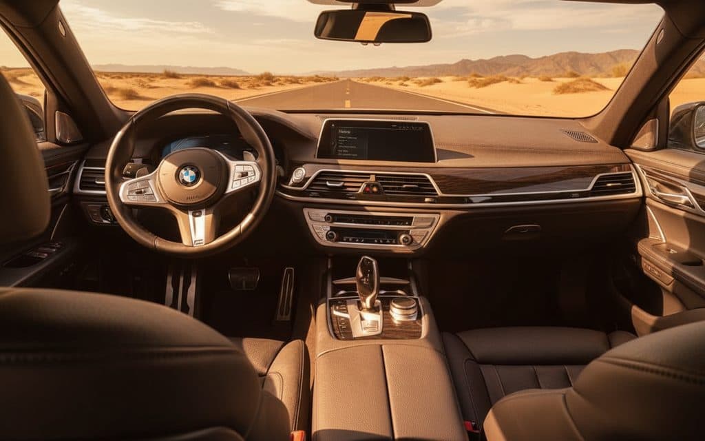 Bmw 740 2022 dashboard and infotainment