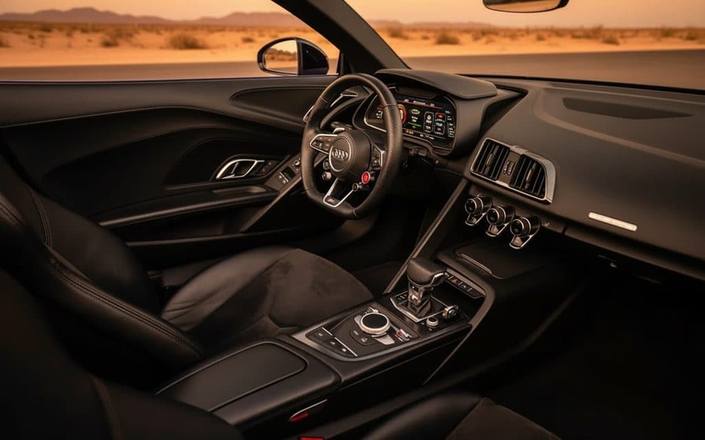 Audi R8 2022 interior view showing trim