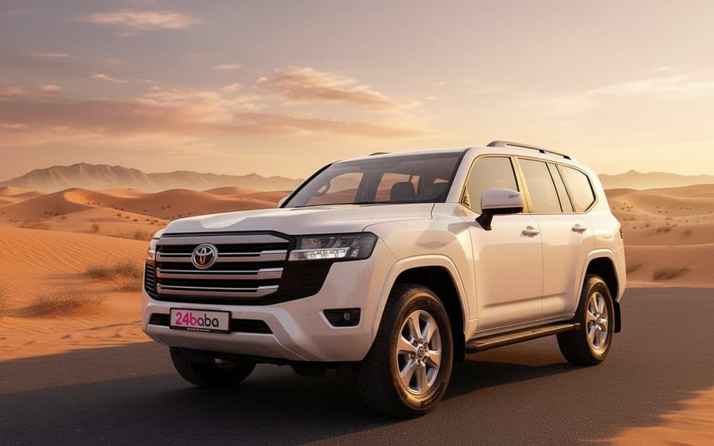 Hire Toyota Land Cruiser 2024 White in Dubai