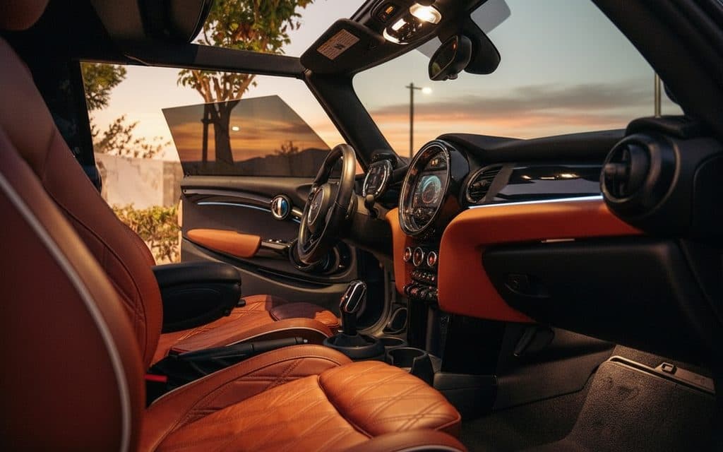 Mini Cooper 2023 interior view showing trim