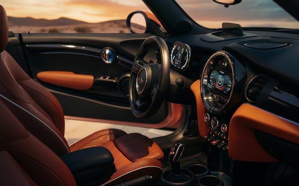 Mini Cooper 2023 interior view showing trim