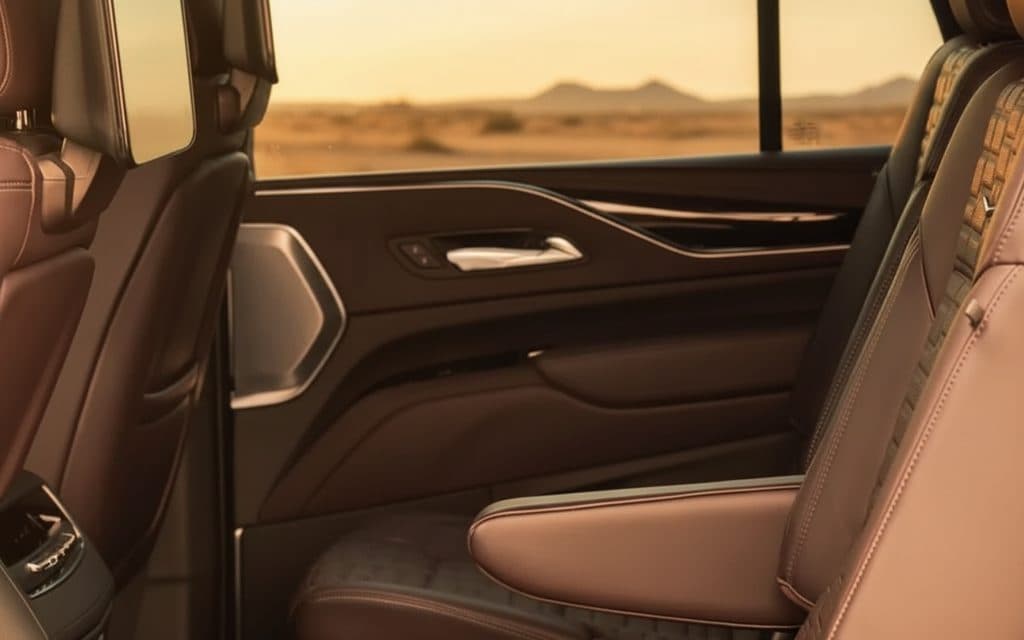Cadillac Escalade 2022 interior view showing trim