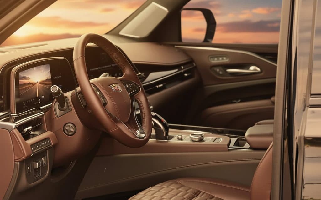 Cadillac Escalade 2022 interior view showing trim