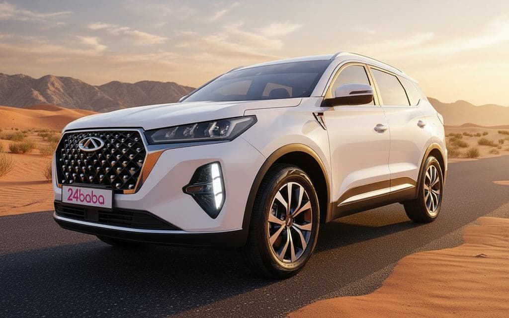 Chery Tiggo7 2025 White rental in Dubai