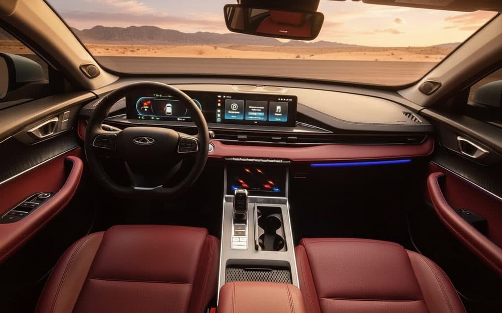Chery Tiggo7 2025 interior view showing trim