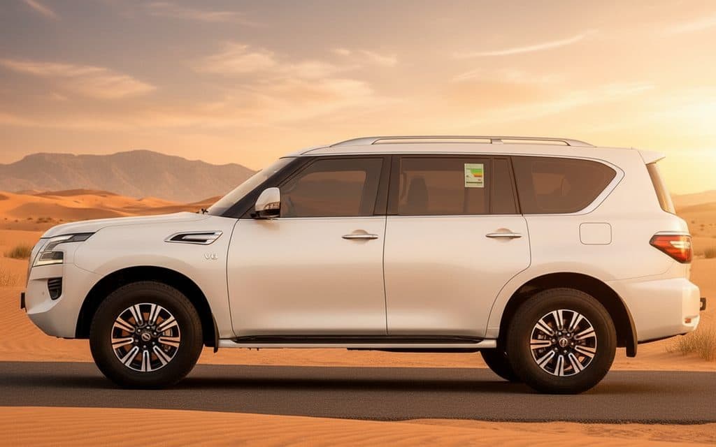 Nissan Patrol 2024 White side profile