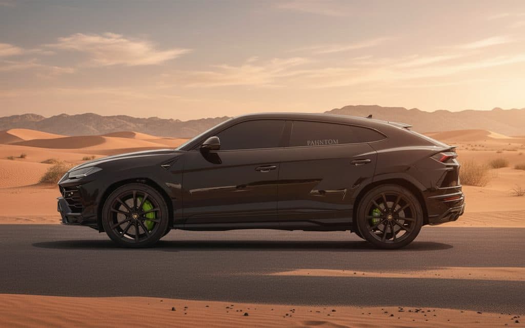 Lamborghini Urus 2022 Black side profile