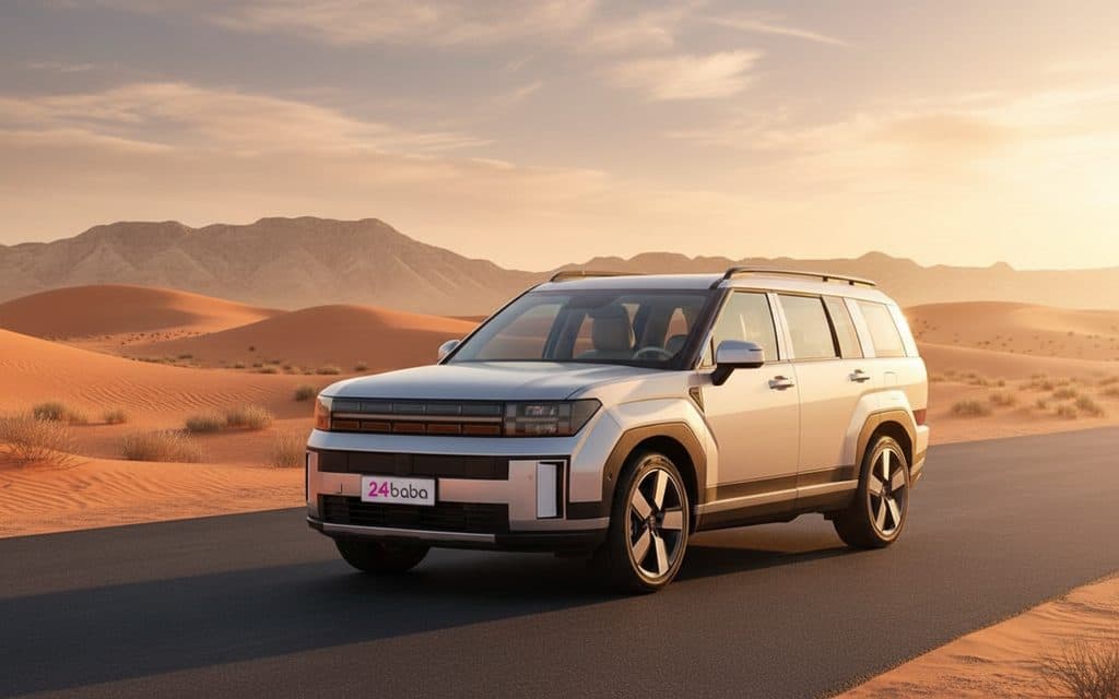 Hyundai SantaFe 2024 Silver cover image – rental in Dubai