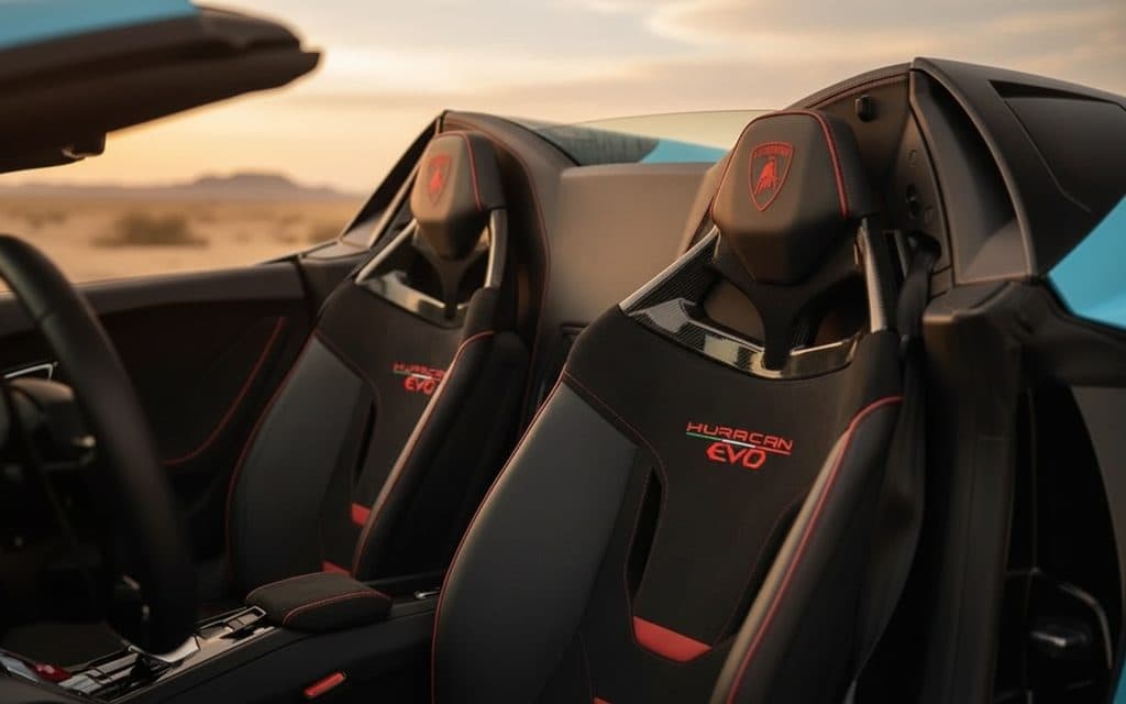 Lamborghini Huracan 2025 leather seats and cabin