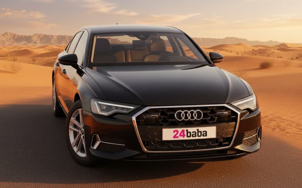 Hire Audi A6 2025 Black Car in Dubai