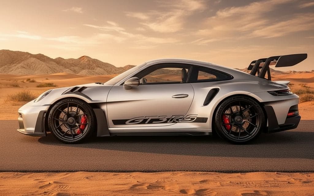 Porsche 911 2024 Grey side profile