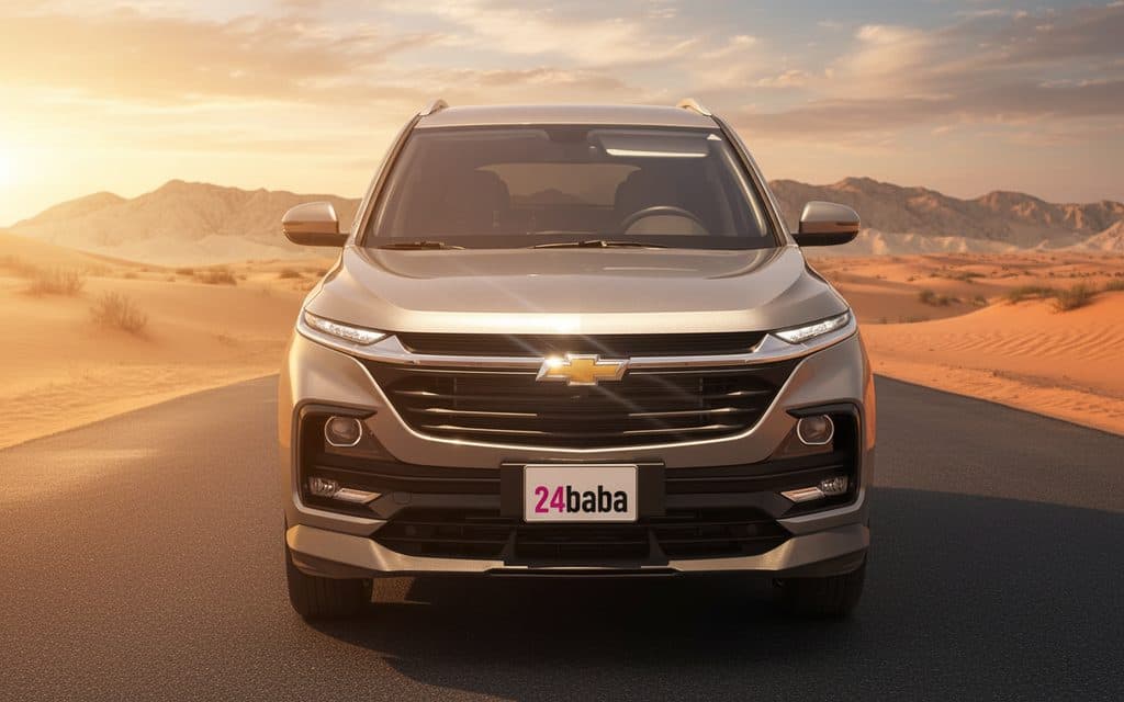 Chevrolet Captiva 2024 Silver front view with headlights