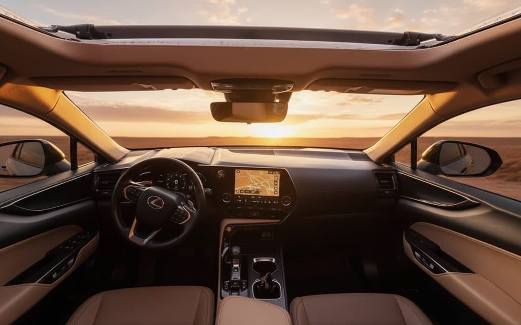Lexus Nx 2023 interior view showing trim
