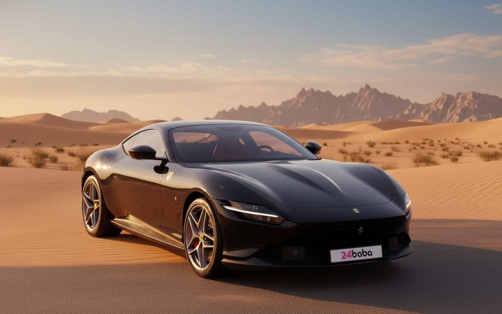 Ferrari Roma 2021 Black cover image – rental in Dubai