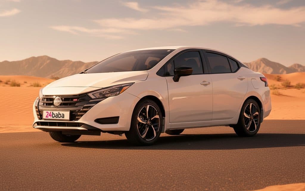 Hire Nissan Versa 2024 White in Dubai