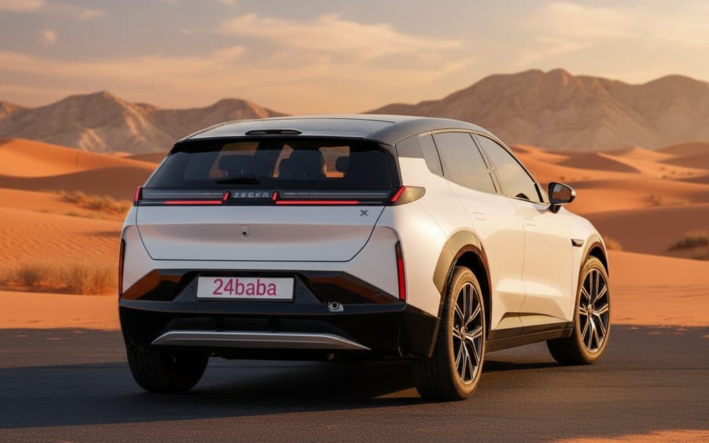 Zeekr X 2025 White rear view showing taillights