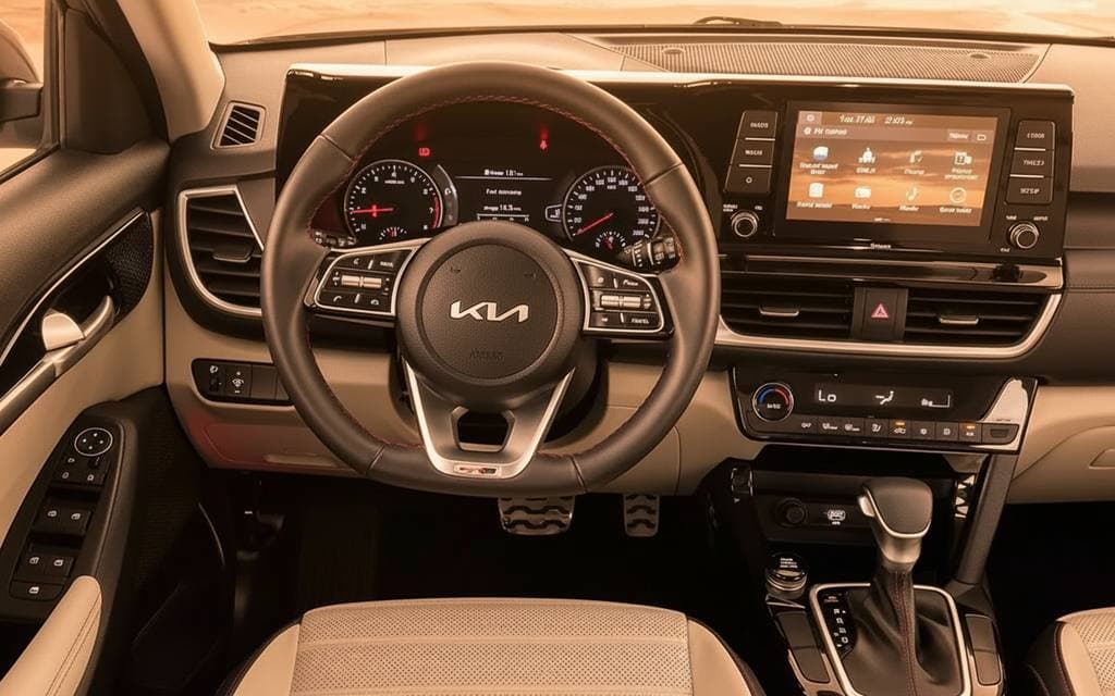 Kia Seltos 2023 interior view showing trim