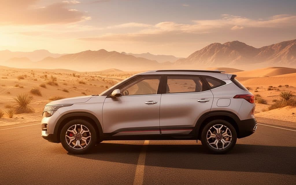 Kia Seltos 2023 Silver side profile