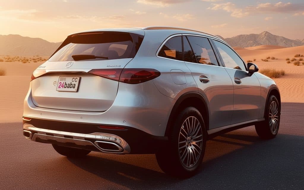 Mercedes Glc300 2024 Silver rear view showing taillights