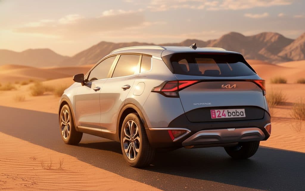 Kia Sportage 2024 Silver rear view showing taillights