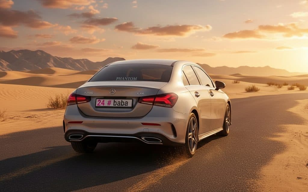 Mercedes A200 2020 Silver rear view showing taillights