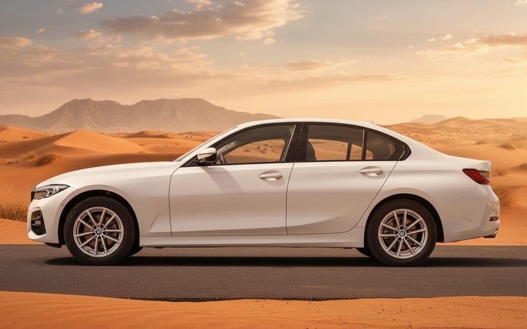 Bmw 320 2022 White side profile