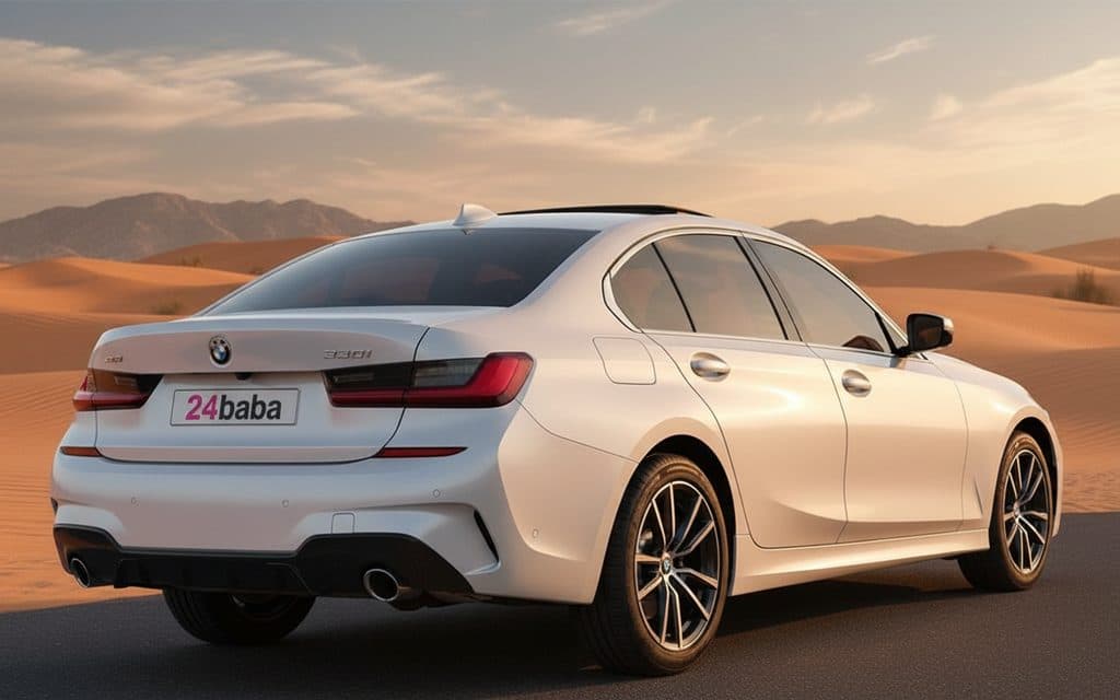 Hire Bmw 330 2020 Back View rental in Dubai