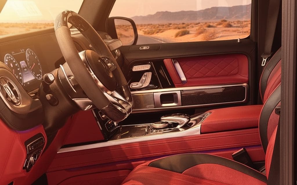 Mercedes G63 2022 interior view showing trim