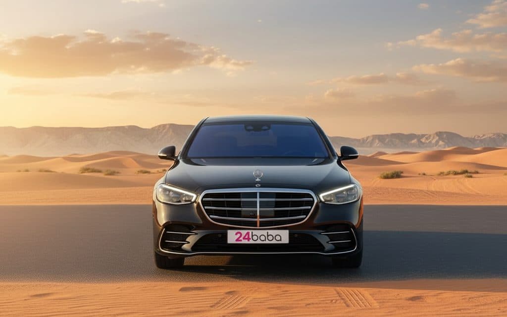Mercedes S500 2021 Black rental in Dubai