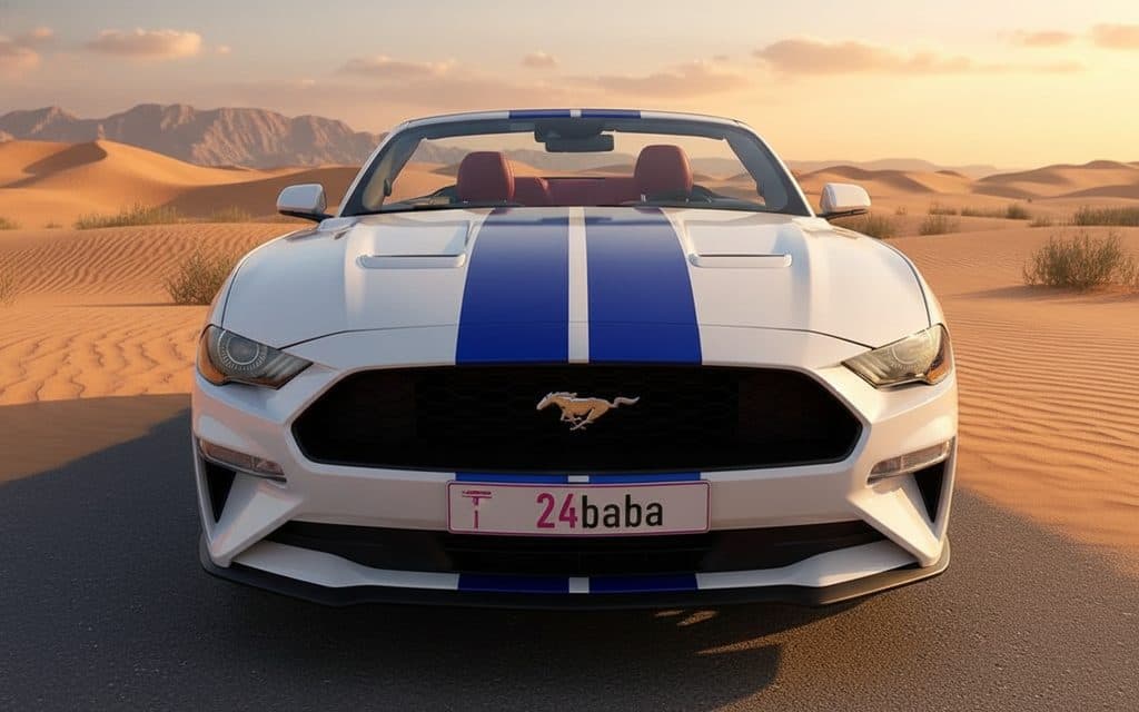 Ford Mustang 2022 White cover image – rental in Dubai