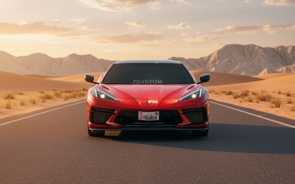 Chevrolet Corvette 2022 Red front view with headlights