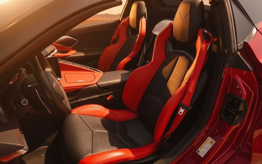 Chevrolet Corvette 2022 leather seats and cabin