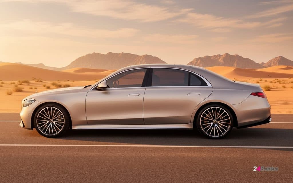 Mercedes S500 2022 Silver side profile