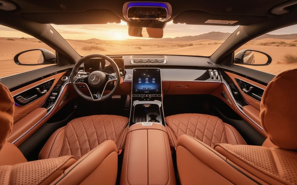 Mercedes S500 2022 interior view showing trim