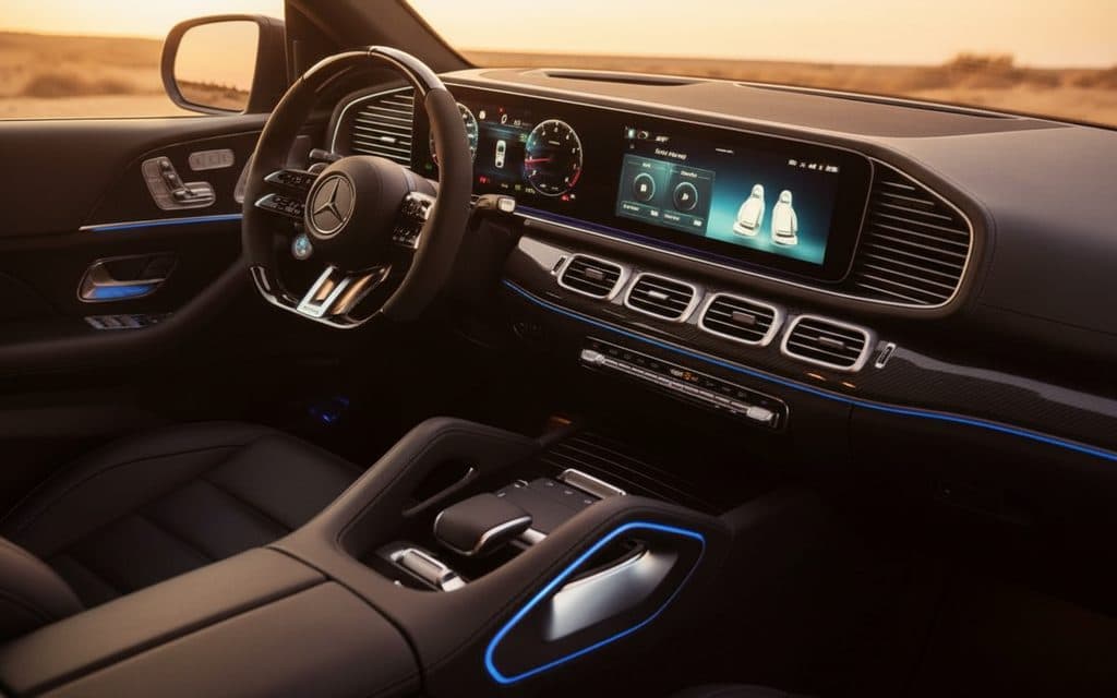 Mercedes Gle63 2024 dashboard and infotainment