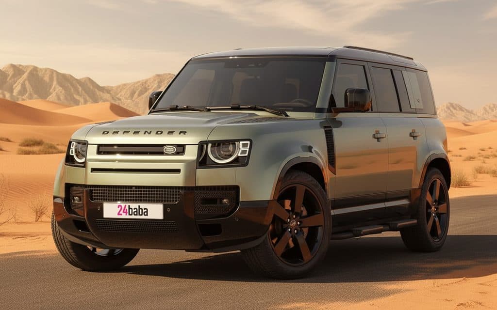 Hire Land Rover Defender 2023 Green in Dubai