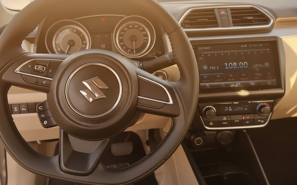 Suzuki Dzire 2024 interior view showing trim