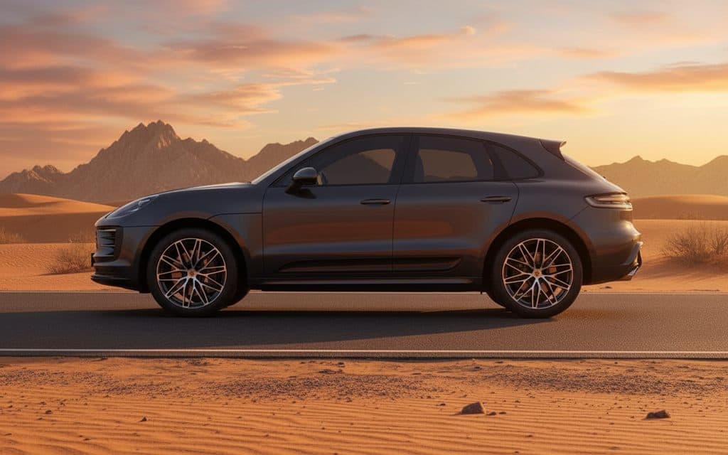 Porsche Macan 2024 Grey side profile
