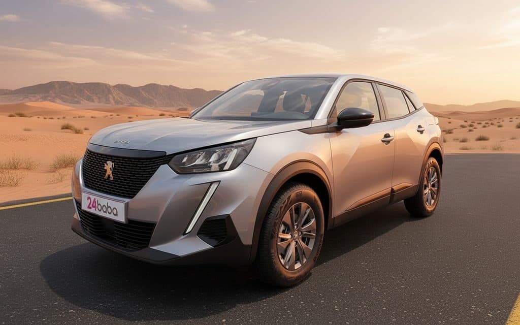 Hire Peugeot 2008 2023 Silver in Dubai