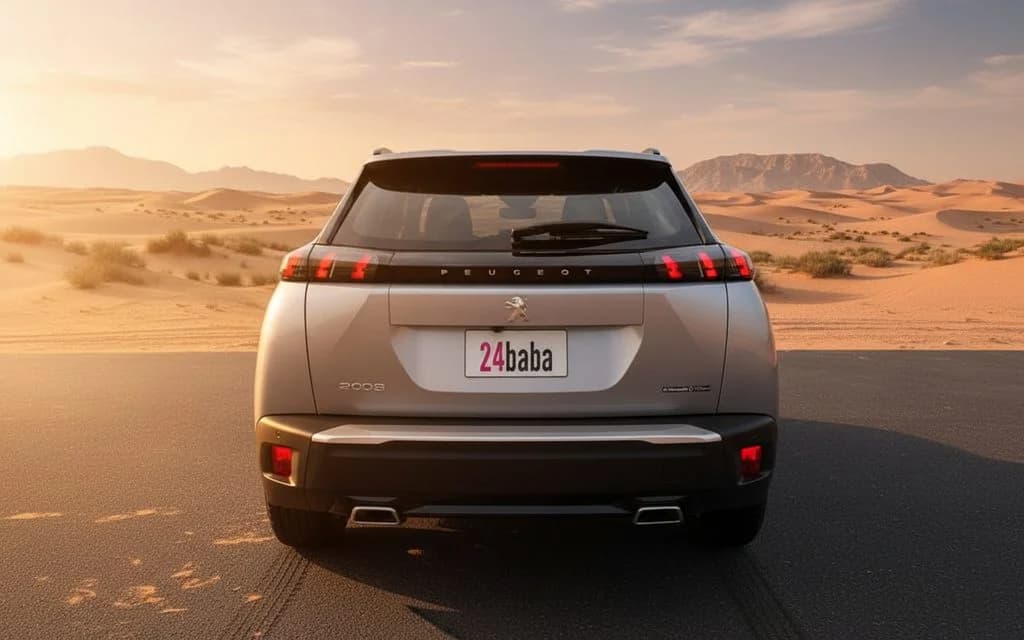 Peugeot 2008 2023 Silver rear view showing taillights