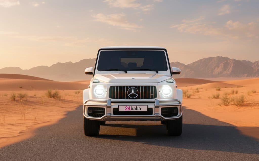 Mercedes G63 2023 White rental in Dubai