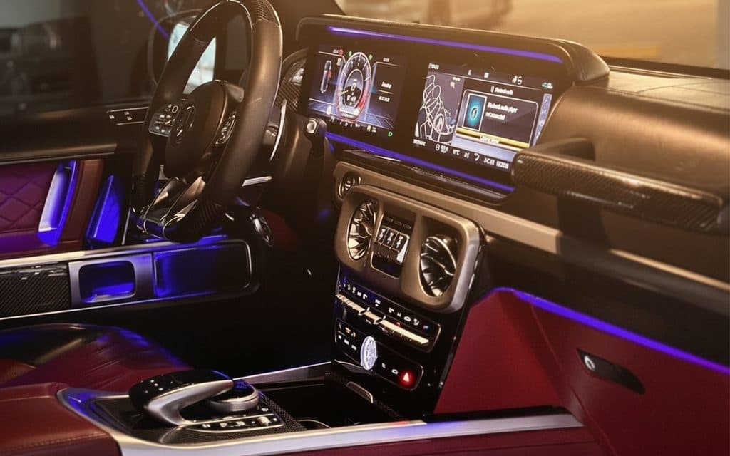 Mercedes G63 2023 dashboard and infotainment