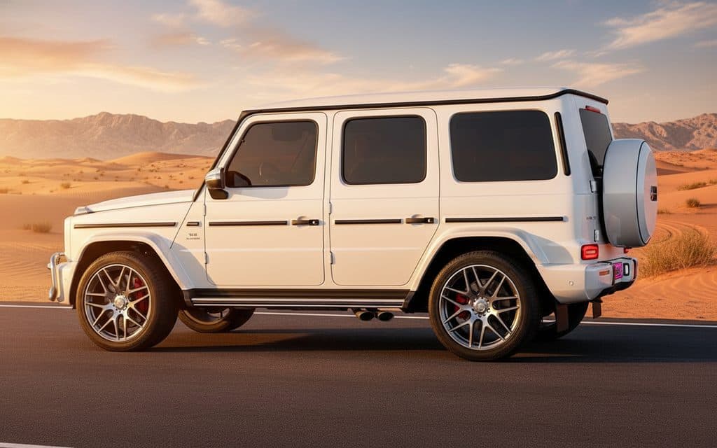 Mercedes G63 2023 White side profile