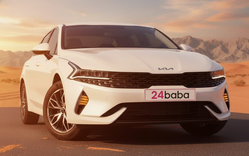 Kia K5 2023 White - rental in Dubai