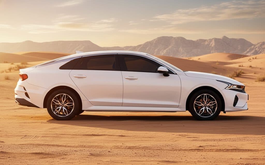 Kia K5 2023 White side profile