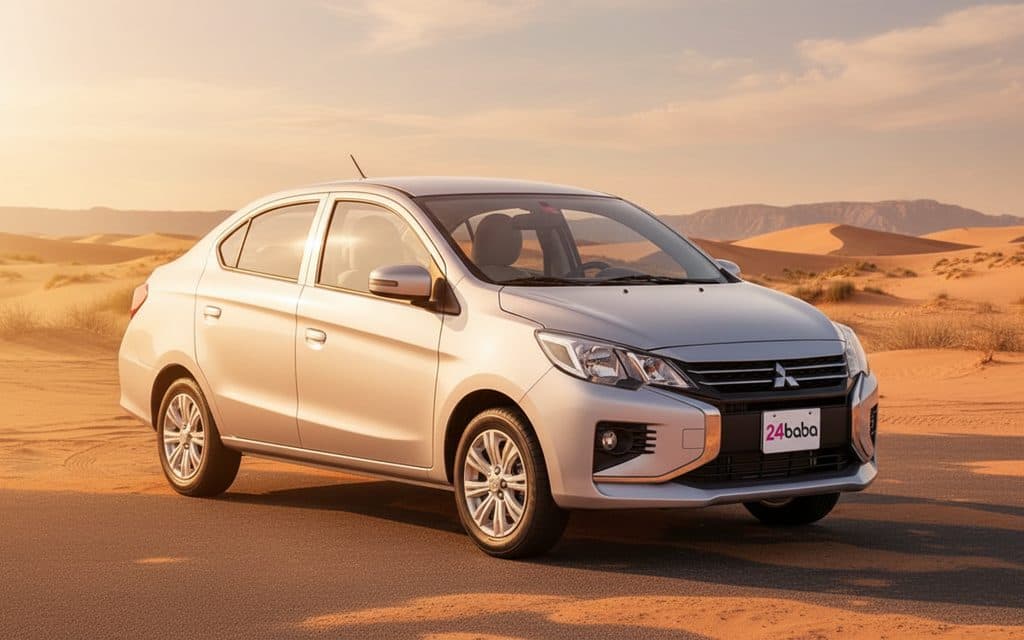 Hire Mitsubishi Attrage 2024 Grey in Dubai