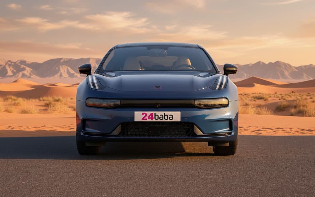 Zeekr 001 2023 Blue front view with headlights