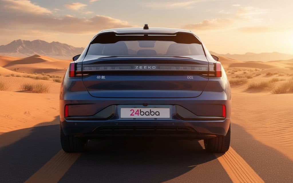 Zeekr 001 2023 Blue rear view showing taillights