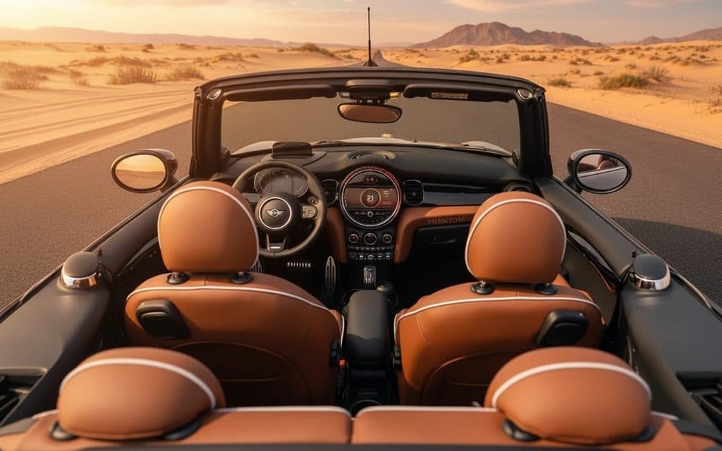 Mini Cooper 2023 leather seats and cabin